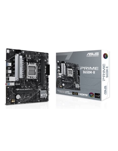 Asus Prime B650M-R, AMD, Socket AM5, mATX, 2xDDR5, 4xSATA3, M.2, RAID, 2.5GLAN, USB3.2, HDMI (90MB1H30-M0EAY0)