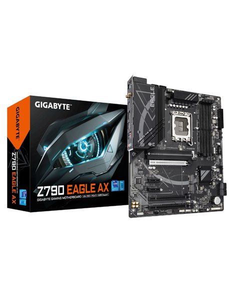 Gigabyte Z790 Eagle AX (rev. 1.0), Intel, Socket 1700, ATX, 4xDDR5, 4xSATA3, M.2, RAID, 2.5GLAN, WiFi+BT, USB3.2, HDMI, DP (Z790 EAGLE AX)
