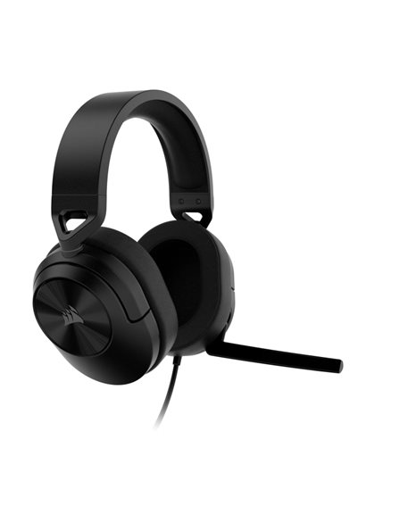 Corsair HS55 Stereo Over Ear Wired Gaming Headset With Microphone, 3.5mm, Carbon Black (CA-9011260-EU)