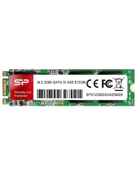 Silicon Power A55 512GB SSD, M.2 2280, SATA III 6Gbps, 560MBps (Read)/530MBps (Write) (SP512GBSS3A55M28)