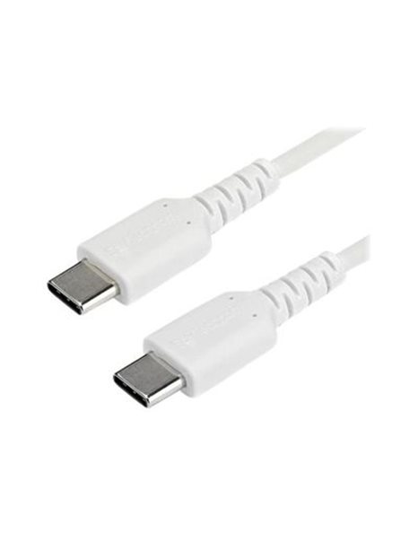 StarTech Durable Fast Charge & Sync Charging Cable, USB 3.1 Type-C To USB Type-C, 2m, White (RUSB2CC2MW)