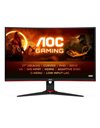 AOC C27G2E/BK, 27-Inch FHD VA Curved Gaming Monitor, 1920x1080, 165Hz, 16:9, 1ms, 3000:1, HDMI, DP, Speakers, Black/Red (C27G2E/BK)