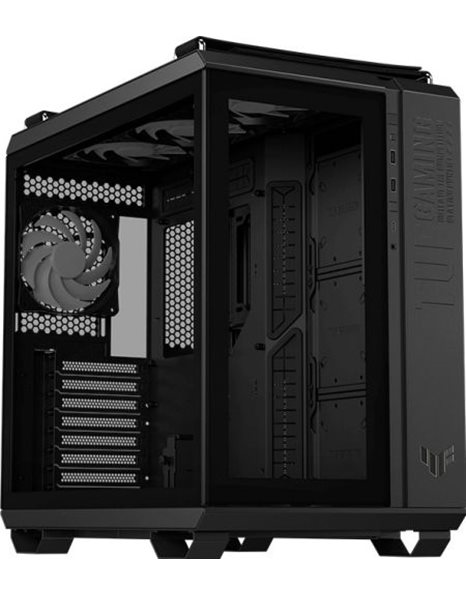 Asus TUF Gaming GT502 Plus, Mid Tower, ATX, USB3.2, No PSU, Tempered Glass Front & Side Panels PC Case, Black (90DC0090-B19010)