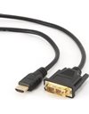 Gembird HDMI to DVI male-male cable with gold-plated connectors, 3m, bulk (CC-HDMI-DVI-10)