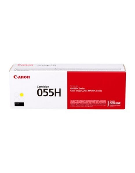 Canon 055H Yellow Toner, 5900 Pages (3017C002AA)