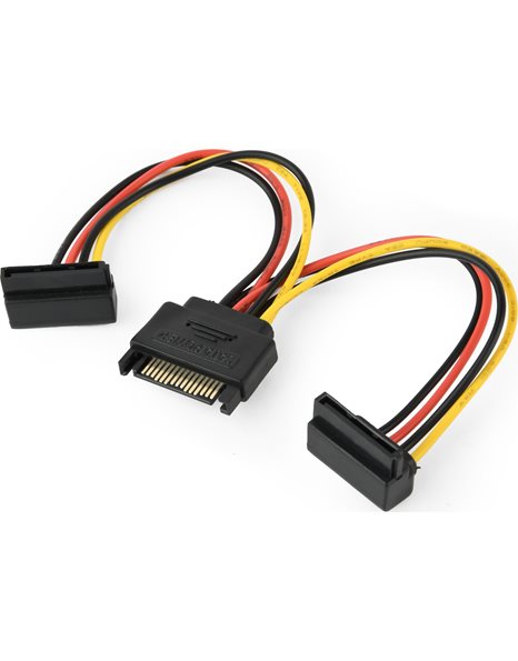 Gembird SATA power splitter cable with angled output connectors, 0.15m (CC-SATAM2F-02)