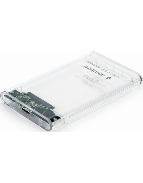 Gembird USB 3.0, 2.5" enclosure, for 9.5 mm drive, transparent plastic (EE2-U3S9-6)