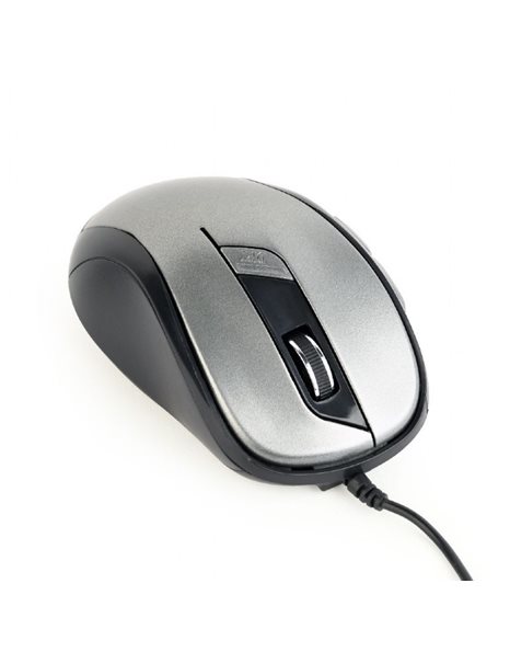 Gembird Optical mouse, black/spacegrey, 6 Buttons, 1600dpi (MUS-6B-01-BG)