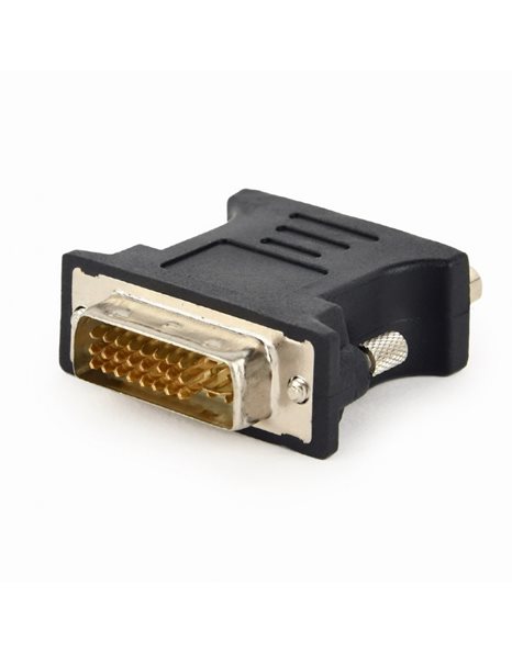 Gembird Adapter DVI-A male to VGA 15-pin HD (3 rows) female, black (A-DVI-VGA-BK)