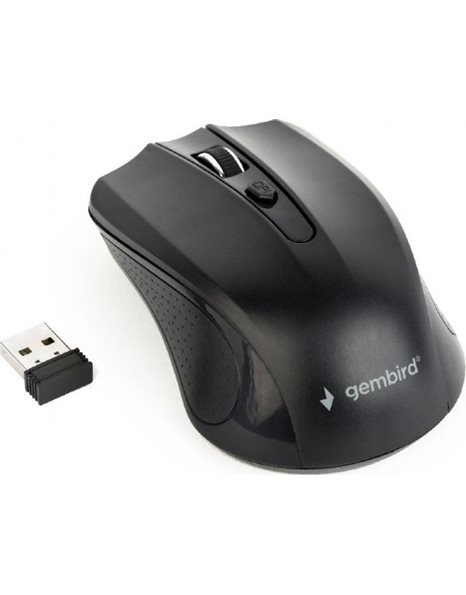 Gembird Wireless optical mouse, black, 4 Buttons, 1600dpi  (MUSW-4B-04)