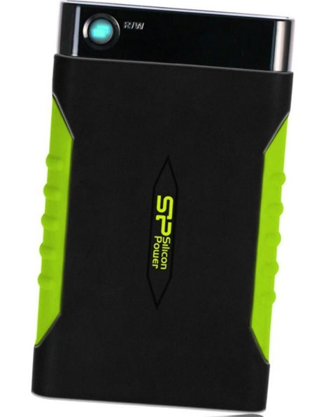 Silicon Power Armor A15, USB3.0, Rubber, Black/Green (SP010TBPHDA15S3K)