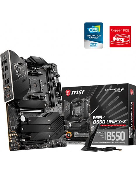 MSI MEG B550 UNIFY-X, AMD, Socket AM4, ATX, 2xDDR4, 6xSATA3, M.2, RAID, 2.5GLAN, USB3.2, HDMI (7D13-007R)
