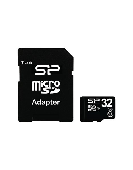 Silicon Power microSDHC 32GB Class 10, Adapter (SP032GBSTH010V10SP)