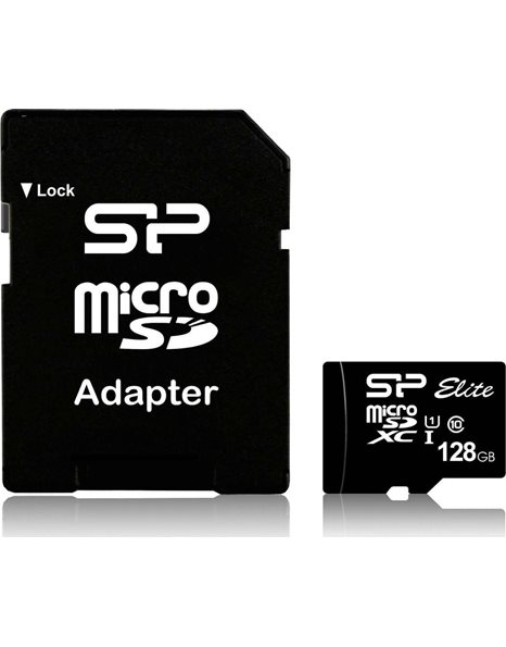 Silicon Power Elite microSDXC 128GB U1 with Adapter (85MB/s) (SP128GBSTXBU1V10SP)