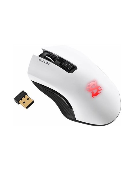 Sharkoon Skiller SGM3 Wired/Wireless Optical Mouse, 7 Buttons, 6000dpi, White(4044951026272)