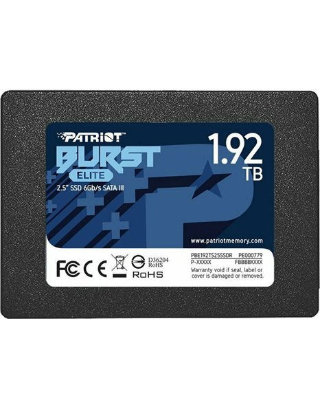 Patriot Burst Elite 1.92TB SSD, 2.5-Inch, SATA3, 450MBps (Read)/320MBps (Write) (PBE192TS25SSDR)