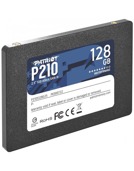 Patriot P210 128 GB SSD, 2.5-Inch, SATA3, 450MBps (Read)/430MBps (Write) (P210S128G25)
