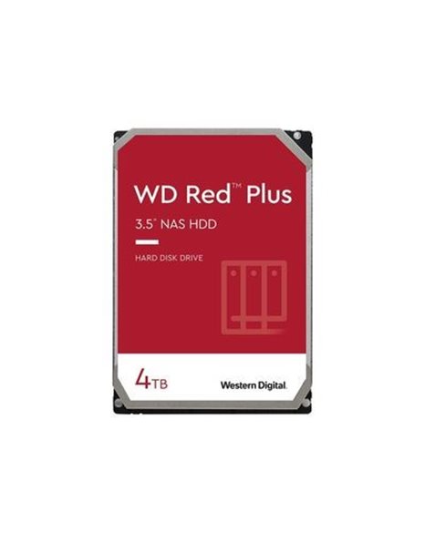 WD Red Plus NAS, 4TB HDD, 3.5inch, SATA3, 5400RPM, 128MB (WD40EFZX)