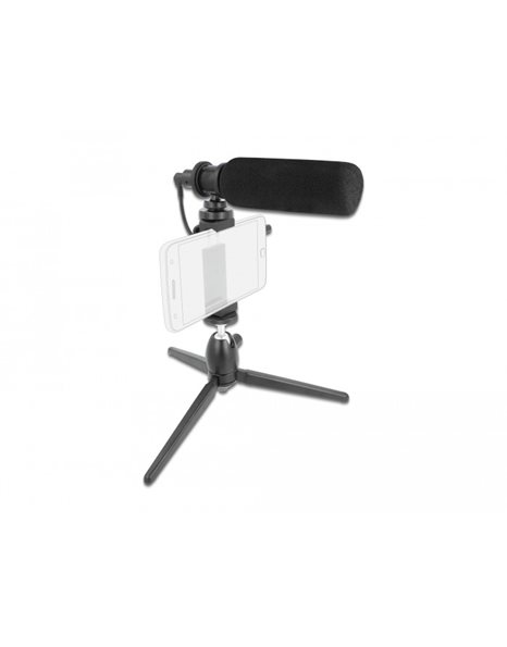 Delock Vlog Shotgun Microphone Set for Smartphones and DSLR Cameras (66582)
