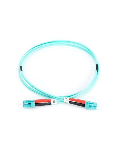 Digitus Optical Fiber Multimode Patch Cord, LC to LC MM OM3 50/125µ, 1m, Aqua (DK-2533-01/3)