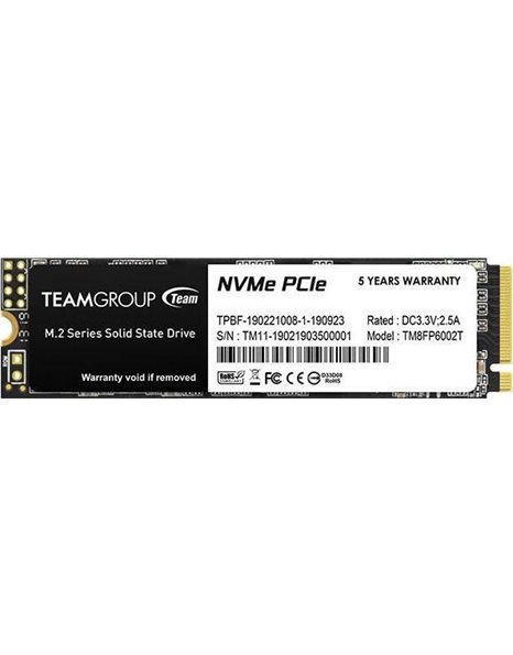 TeamGroup MP33  256GB SSD, M.2, PCIe NVMe, 1600MBps (Read)/1000MBps (Write) (TM8FP6256G0C101)