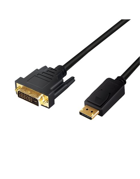 LogiLink DisplayPort cable, DP/M to DVI/M, 1080p, black, 1m (CV0130)