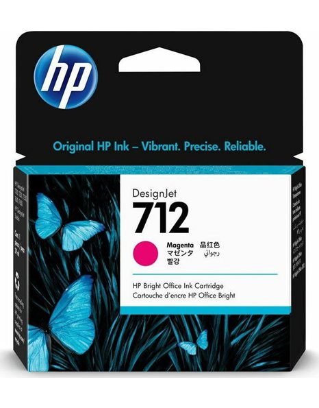 HP 712 29ml Magenta DesignJet Ink Cartridge (3ED68A)