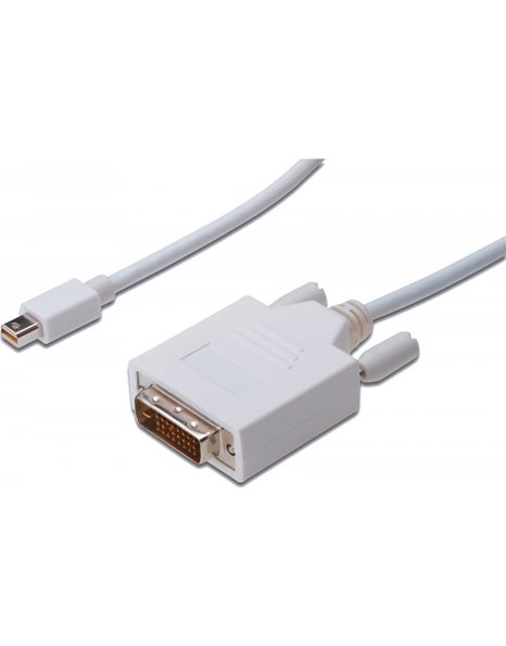 Digitus DisplayPort adapter cable, mini DP - DVI(24+1) M/M, 2.0m, DP 1.1 (AK-340305-020-W)