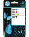HP 932 Black/933 Cyan/Magenta/Yellow 4-pack Original Inks (6ZC71AE)