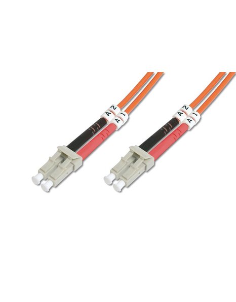 Digitus Optical Fiber Multimode Patch Cord, LC to LC MM OM2 50/125µ, 2m, Orange (DK-2533-02)