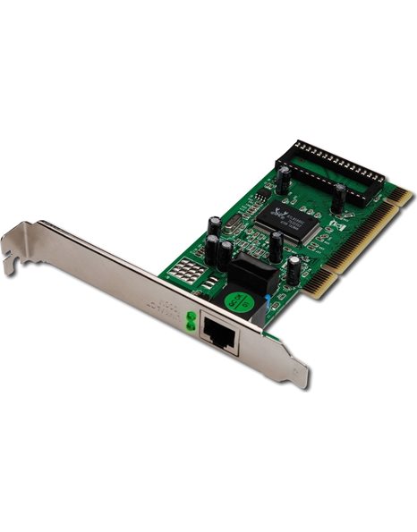 Digitus Gigabit Ethernet PCI Card 32-bit, Incl. Low Profile Bracket, RTL8169SC Chip   (DN-10110)
