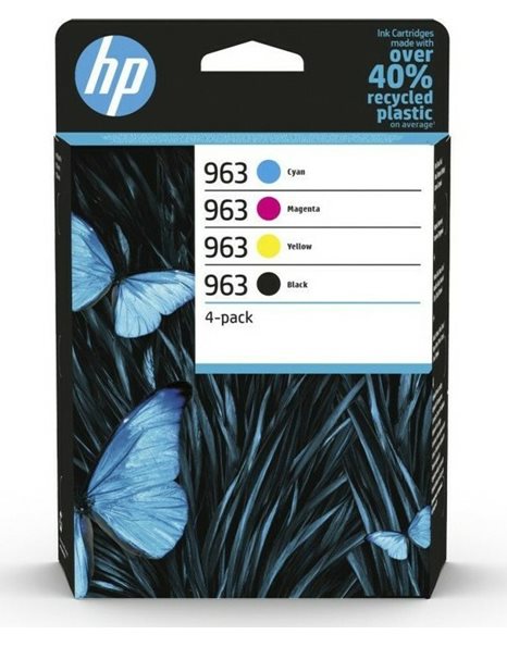 HP 963 4-pack Black/Cyan/Magenta/Yellow Original Ink Cartridges (6ZC70AE)