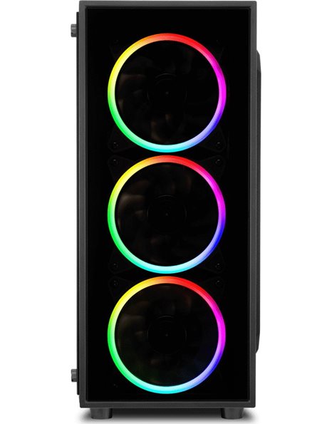Sharkoon TG4 RGB, Midi Tower, ATX , USB3.0, No PSU, Tempered Glass, Black (TG4 RGB)