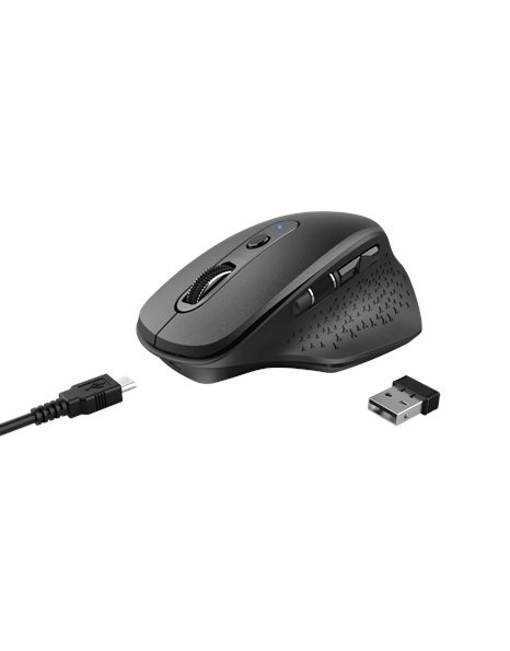 Trust Ozaa Rechargeable Wireless Mouse, Black (23812)