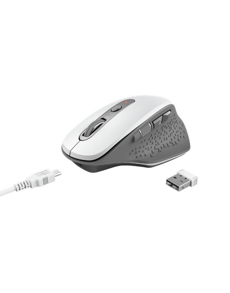 Trust Ozaa Rechargeable Wireless Mouse, White (24035)