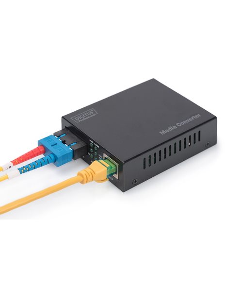 Digitus Gigabit Ethernet media converter, multimode SC connector, 850nm (DN-82120-1)
