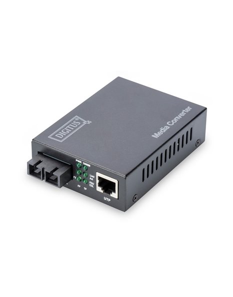 Digitus Gigabit Ethernet media converter, single mode SC connector, 1310nm, up to 20km (DN-82121-1)