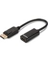 Digitus DisplayPort adapter cable, DP - HDMI type A M/F, 0.15m,w/interlock, DP (AK-340400-001-S)