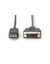 Digitus DisplayPort Adapter Cable, DP to DVI (24+1) Male/Male, 3m, m/interlock, DP 1.1a Comp., CE, Black (AK-340306-030-S)