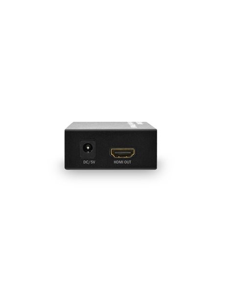 Digitus HDMI Video Extender via Cat5, Receiver Unit 1080p, Up to 253 units, For Multiple Displays, Black (DS-55121)