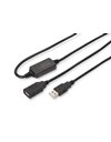 Digitus USB 2.0 repeater cable, 15m, Black (DA-73101)