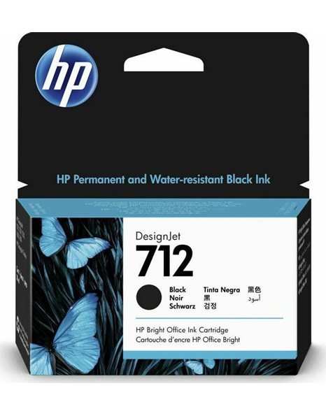 HP 712 38ml Black DesignJet Ink Cartridge (3ED70A)