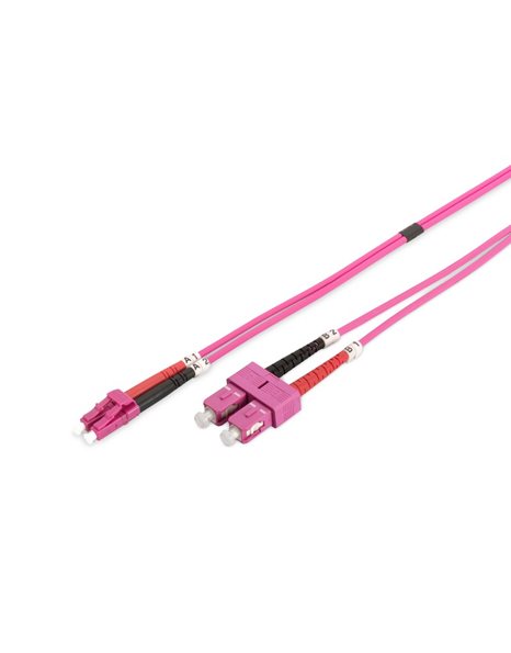 Digitus Optical Fiber Multimode Patch Cord, LC to SC MM OM4 50/125µ, 3m, Erika Violet (DK-2532-03-4)
