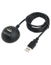 LogiLink USB 2.0 Cable, USB-A/M To USB-A/F With Docking Ball, 1.5m, Black (CU0013B)
