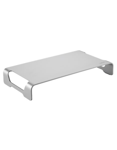 LogiLink Tabletop Monitor Riser, Aluminum, 400mm Long, Silver (BP0033)