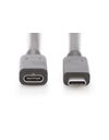 Digitus USB Type-C Extension Cable, Type-C Male/ Female, 0.7m, Gen2, 5A, 10GB, 3.1 Version, CE, Black (AK-300210-007-S)