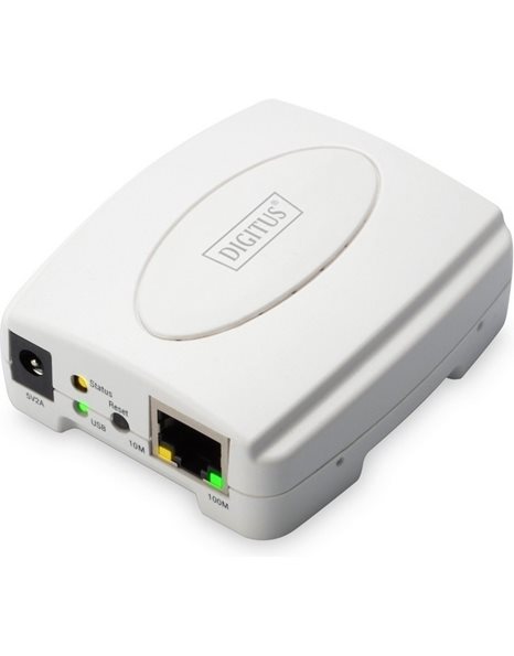 Digitus USB Print Server, 1-Port 1x RJ45, 1x USB A, USB 2.0 (DN-13003-2)