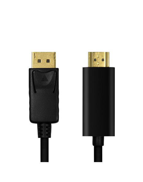 LogiLink DisplayPort cable, DP/M to HDMI-A/M, 4K/30 Hz, black, 2m (CV0127)