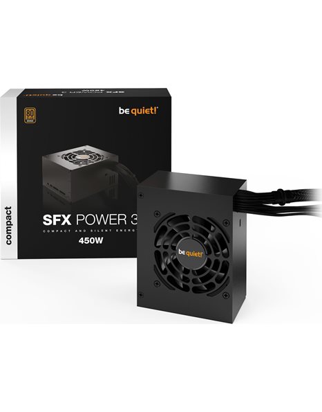 Be Quiet SFX Power 3 450W Power Supply, 80+ Bronze, Active PFC, 80mm Fan (BN321)
