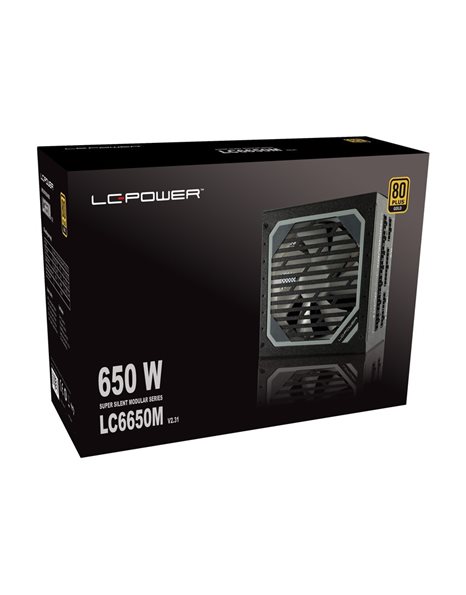 LC-Power Super Silent Series LC6550M V2.31, 550W Power Supply, 80+ Gold, Active PFC, 120mm Fan, Full Modular